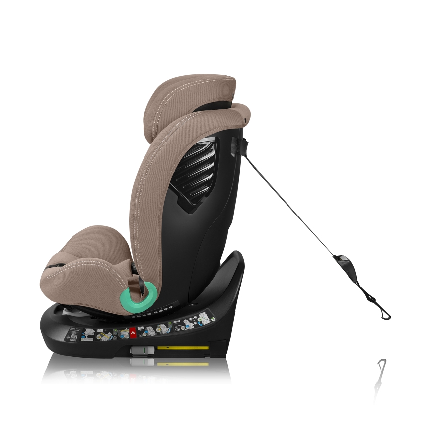Lionelo - Rotating car seat with base BASTIAAN ONE i-Size 40-150 cm Beige Sand