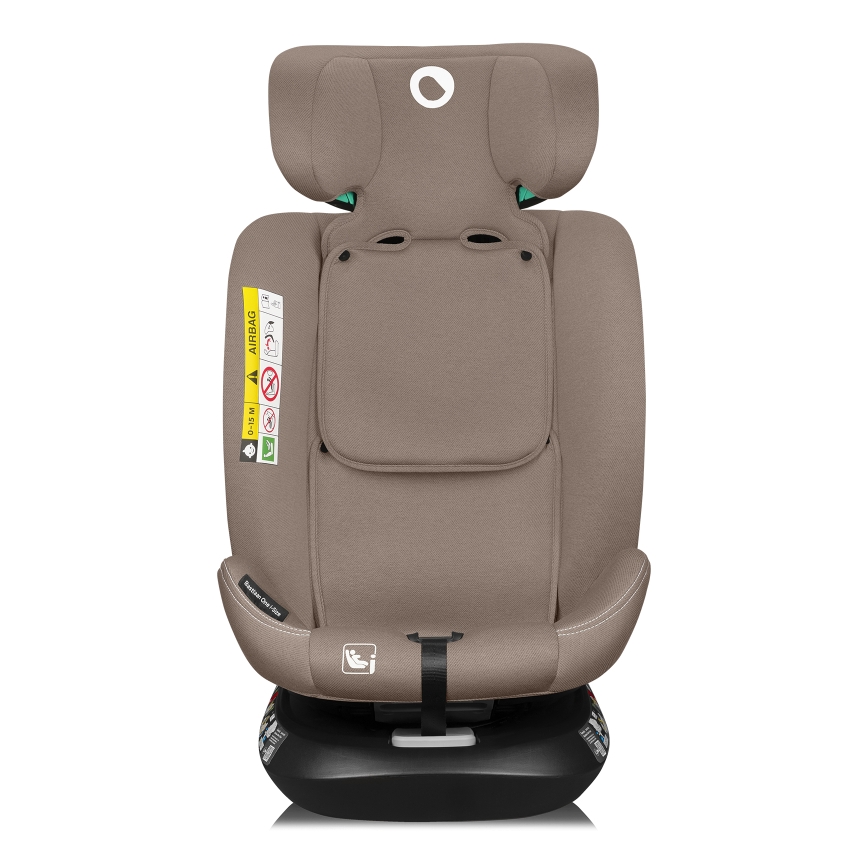 Lionelo - Rotating car seat with base BASTIAAN ONE i-Size 40-150 cm Beige Sand