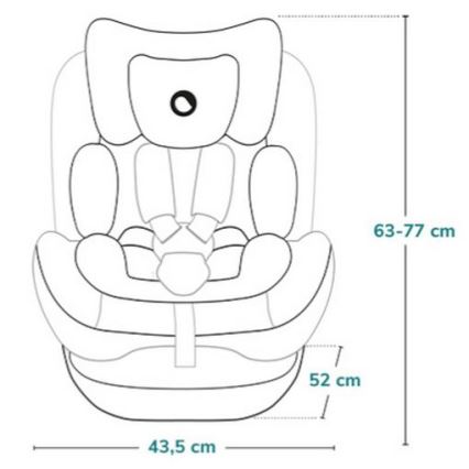 Lionelo - Rotating car seat with base BASTIAAN ONE i-Size 40-150 cm Beige Sand