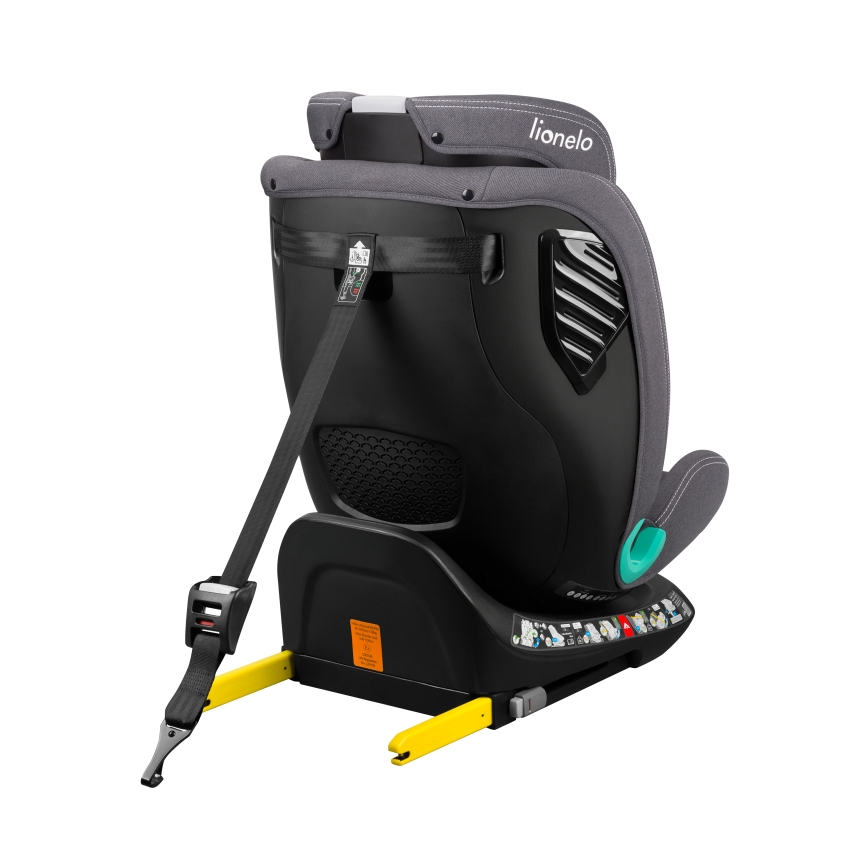 Lionelo - BASTIAAN ONE i-Size Rotating Car Seat with Base, 40–150 cm, Grey Stone