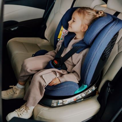 Lionelo - BASTIAAN ONE i-Size car seat with rotating base, 40–150 cm, Navy Blue