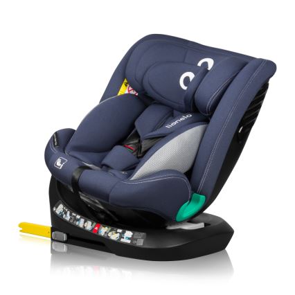 Lionelo - BASTIAAN ONE i-Size car seat with rotating base, 40–150 cm, Navy Blue