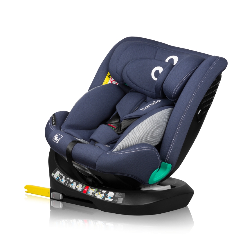 Lionelo - BASTIAAN ONE i-Size car seat with rotating base, 40–150 cm, Navy Blue