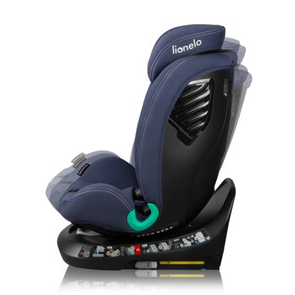Lionelo - BASTIAAN ONE i-Size car seat with rotating base, 40–150 cm, Navy Blue