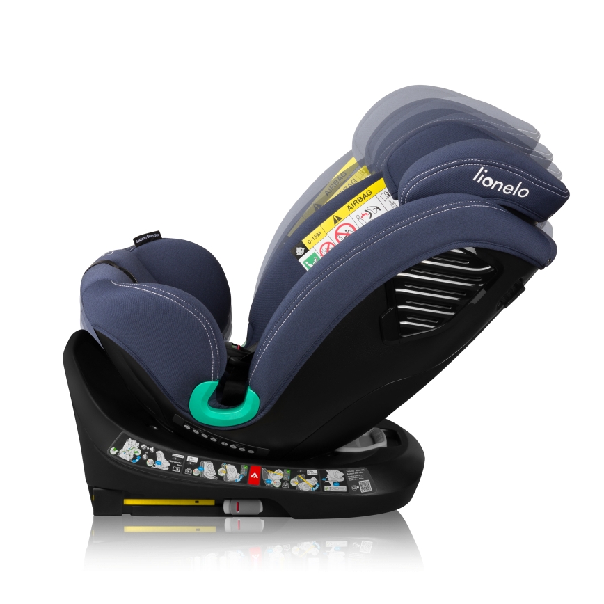 Lionelo - BASTIAAN ONE i-Size car seat with rotating base, 40–150 cm, Navy Blue