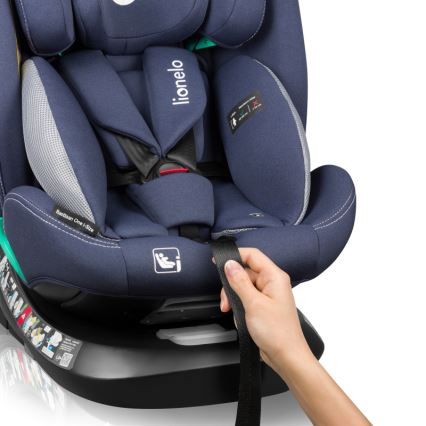 Lionelo - BASTIAAN ONE i-Size car seat with rotating base, 40–150 cm, Navy Blue