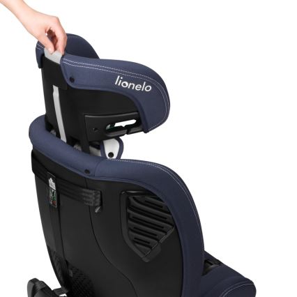 Lionelo - BASTIAAN ONE i-Size car seat with rotating base, 40–150 cm, Navy Blue