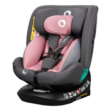 Lionelo - Rotating Car Seat with Base BASTIAAN ONE i-Size 40-150 cm Pink Rose