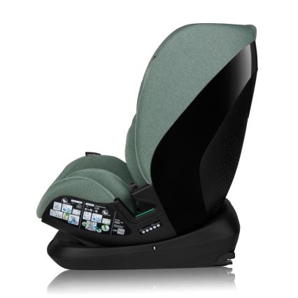 Lionelo - Rotating child car seat with base LAVENDER i-Size 76-150 cm Green Pistachio