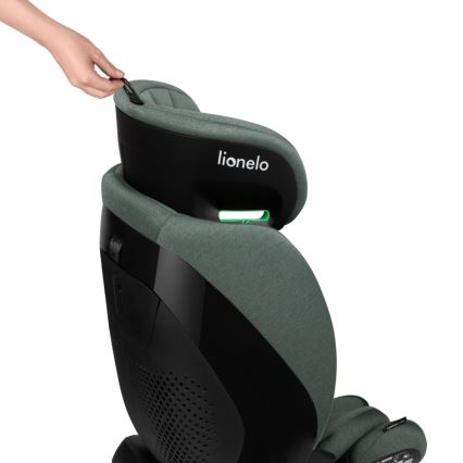 Lionelo - Rotating child car seat with base LAVENDER i-Size 76-150 cm Green Pistachio
