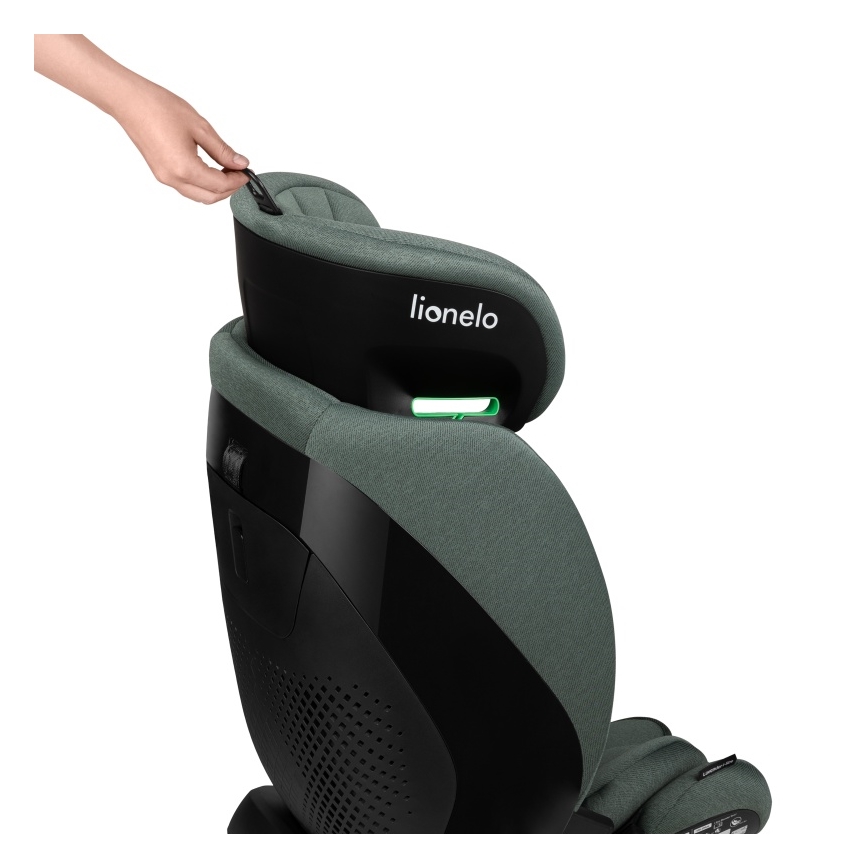 Lionelo - Rotating child car seat with base LAVENDER i-Size 76-150 cm Green Pistachio