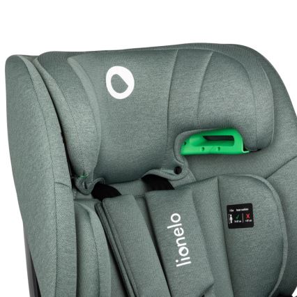 Lionelo - Rotating child car seat with base LAVENDER i-Size 76-150 cm Green Pistachio