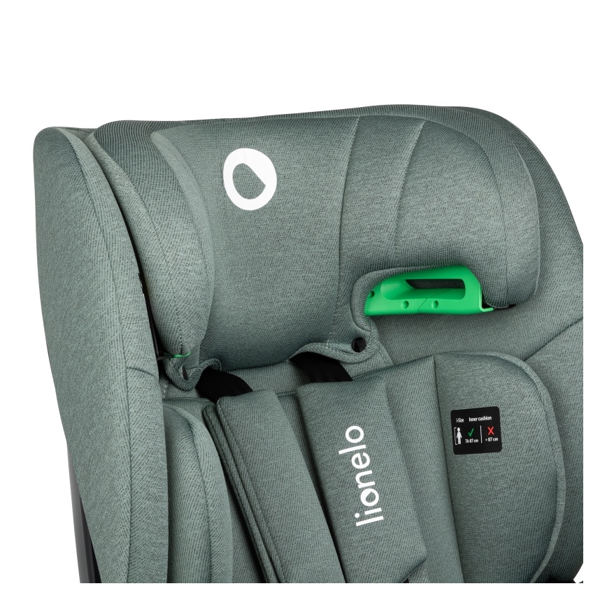 Lionelo - Rotating child car seat with base LAVENDER i-Size 76-150 cm Green Pistachio