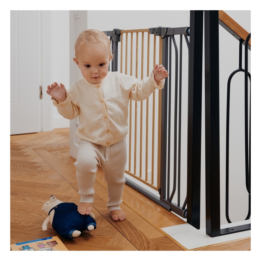 Lionelo - Safety barrier TRUUS SLIM black/brown