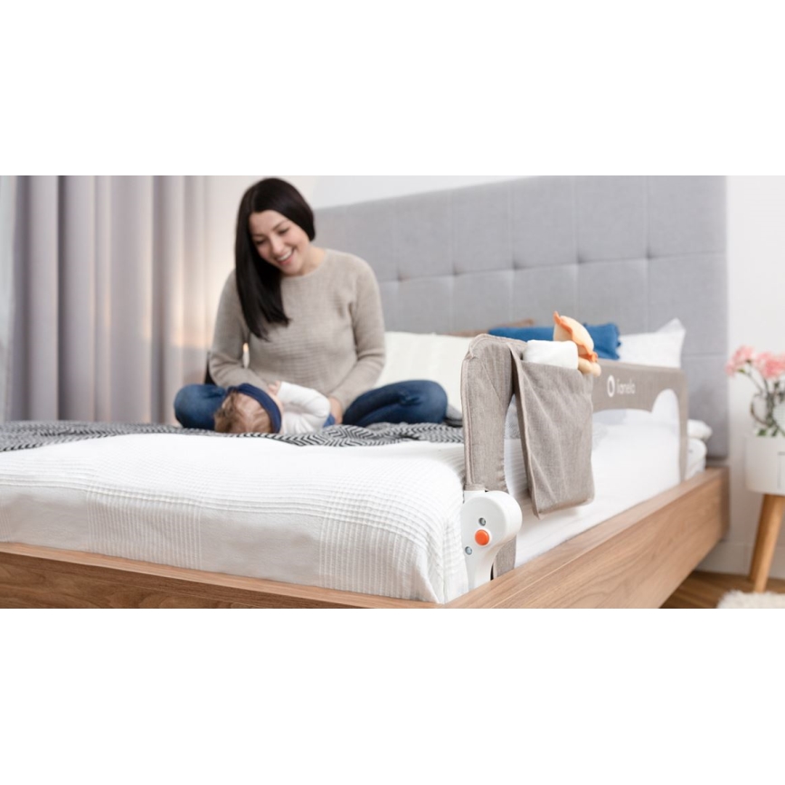 Lionelo - Safety bed barrier EVA grey