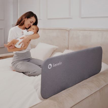 Lionelo - Safety bed barrier LORA dark grey