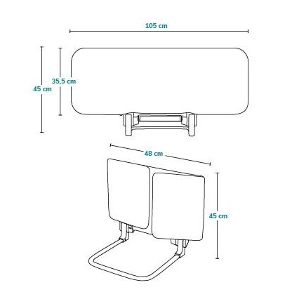 Lionelo - Safety bed barrier LORA dark grey