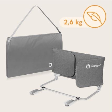 Lionelo - Safety bed barrier LORA XL dark grey