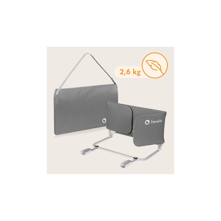 Lionelo - Safety bed barrier LORA XL dark grey