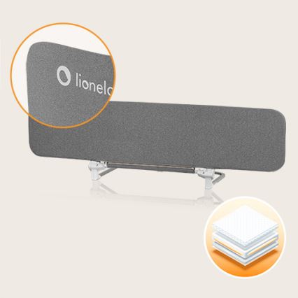 Lionelo - Safety bed barrier LORA XL dark grey
