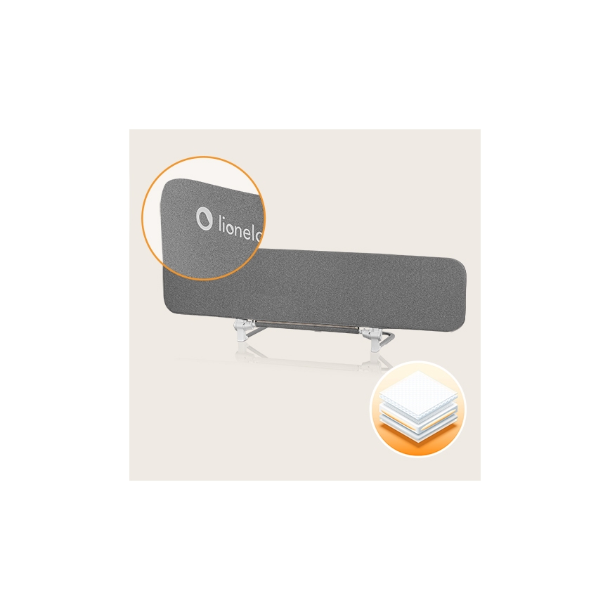 Lionelo - Safety bed barrier LORA XL dark grey