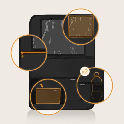 Lionelo - SEAT ORGANIZER Car Organizer, Black