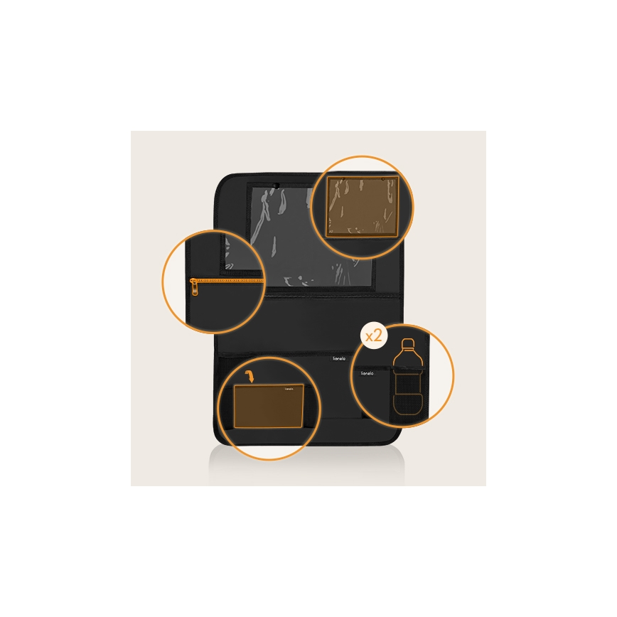Lionelo - SEAT ORGANIZER Car Organizer, Black