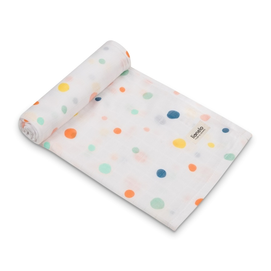 Lionelo - Set of 3 Bamboo Muslin Cloths BAMBOO SET 70x70 cm Dot
