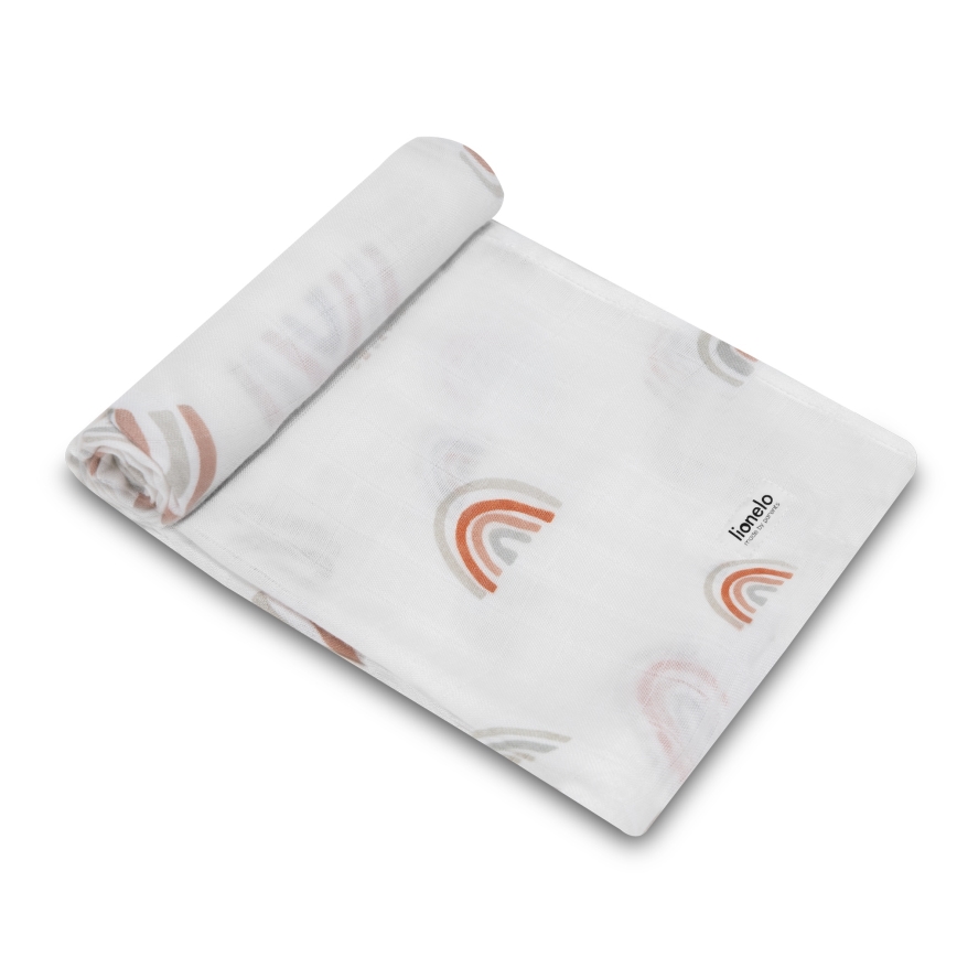 Lionelo - Set of 3 Bamboo Muslin Swaddle Blankets BAMBOO SET 70x70 cm Rainbow