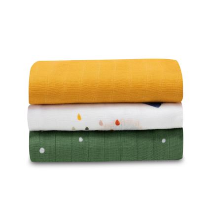 Lionelo - Set of 3 Bamboo Swaddle Cloths 70x70 cm Dino