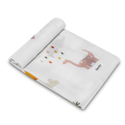 Lionelo - Set of 3 Bamboo Swaddle Cloths 70x70 cm Dino