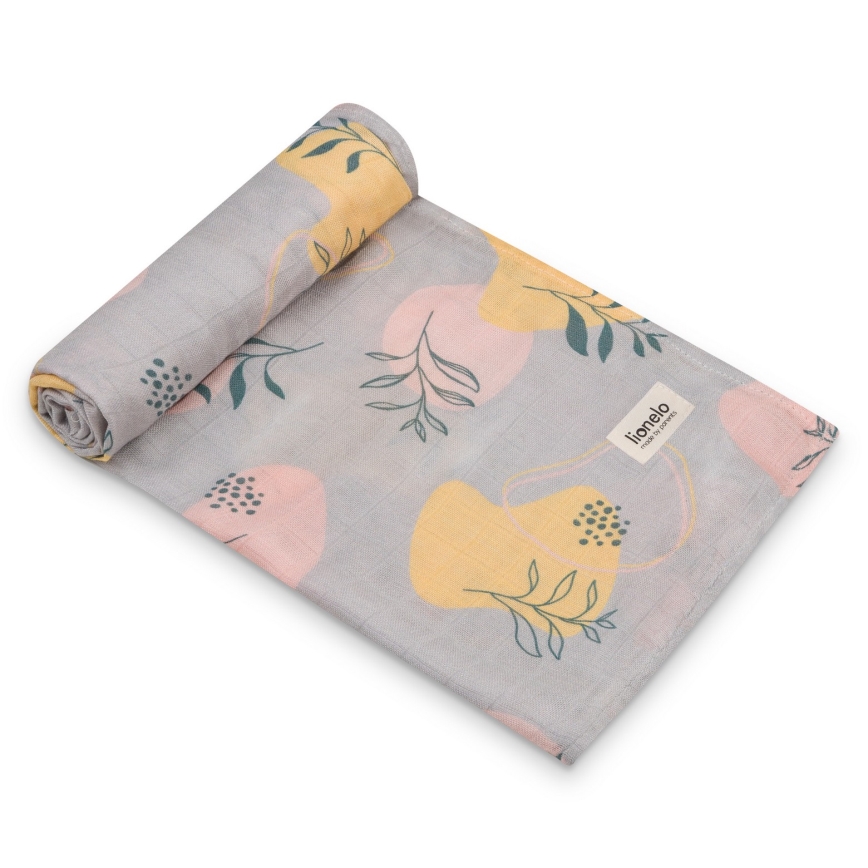 Lionelo - Set of 3 Bamboo Swaddles BAMBOO SET 70x70 cm Leaf