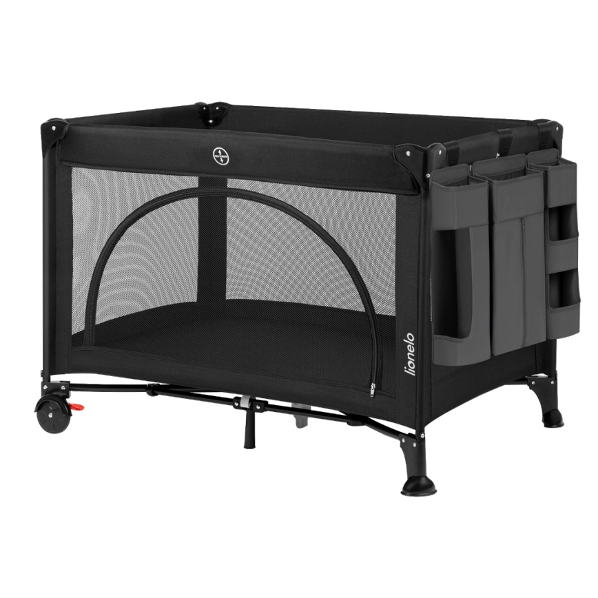 Lionelo - SIDEPOCKET 3-in-1 Crib Organizer Grey