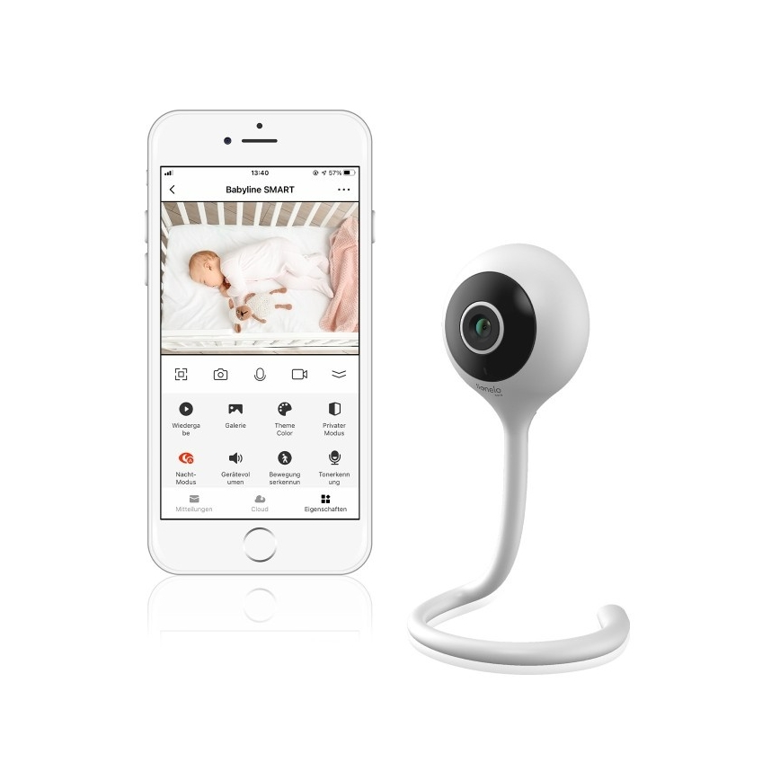 Lionelo - Smart Baby Monitor BABYLINE SMART Wi-Fi White