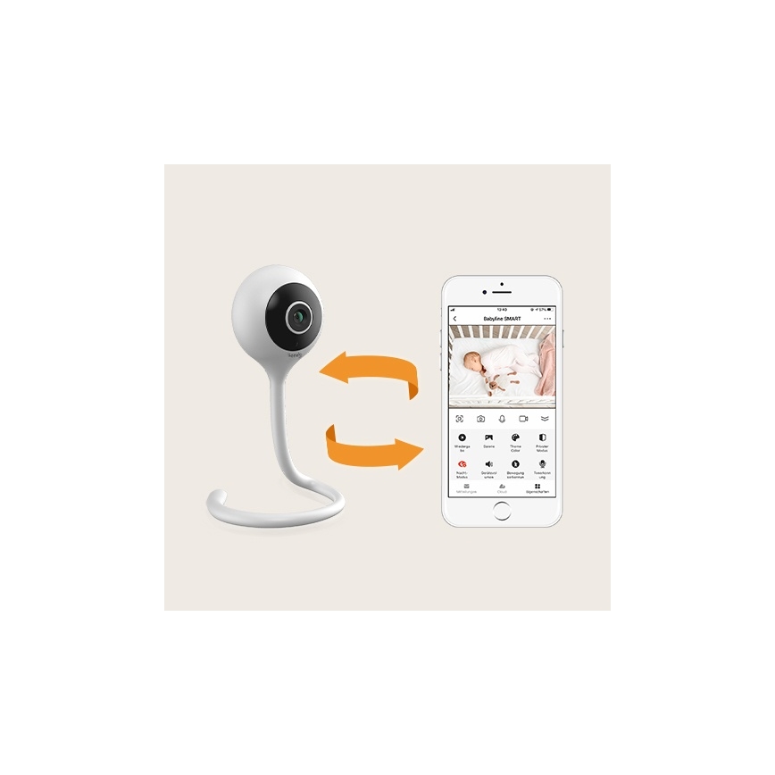 Lionelo - Smart Baby Monitor BABYLINE SMART Wi-Fi White