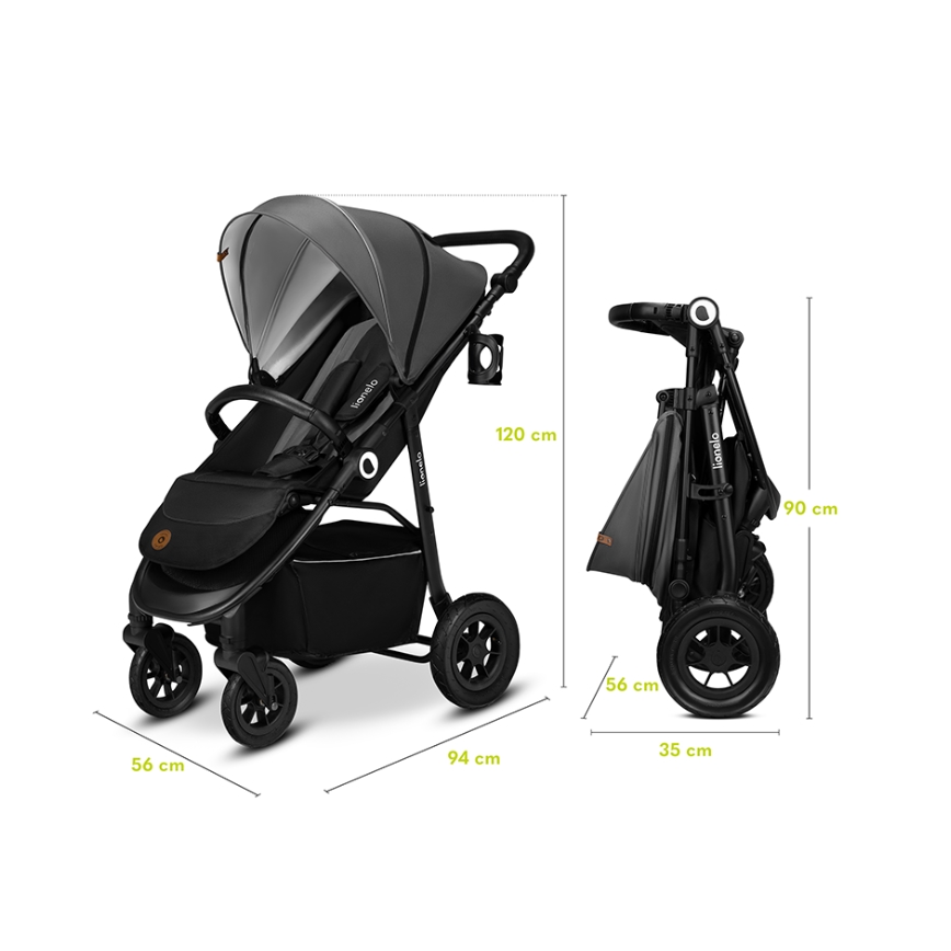 Lionelo - Sport Stroller NATT Black Onyx