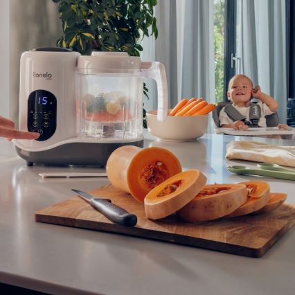 Lionelo - Steam cooker 5in1 BABYMENU 110W/230V white/grey