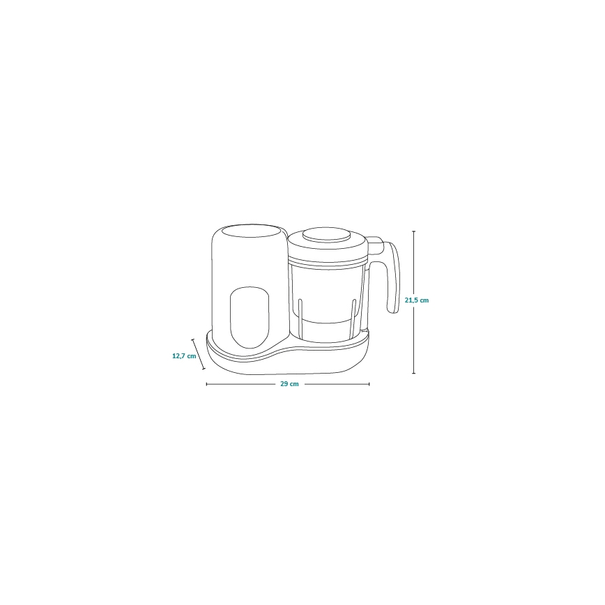 Lionelo - Steam cooker 5in1 BABYMENU 110W/230V white/grey