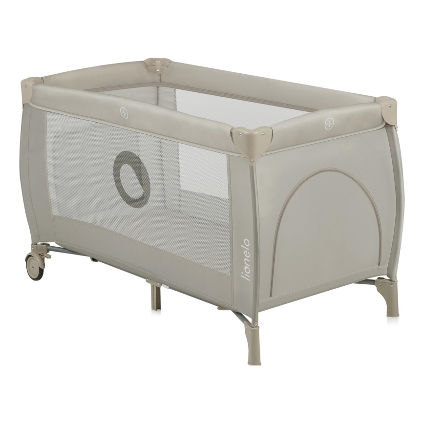 Lionelo - STEFI PLUS Travel Cot, Cappuccino Beige