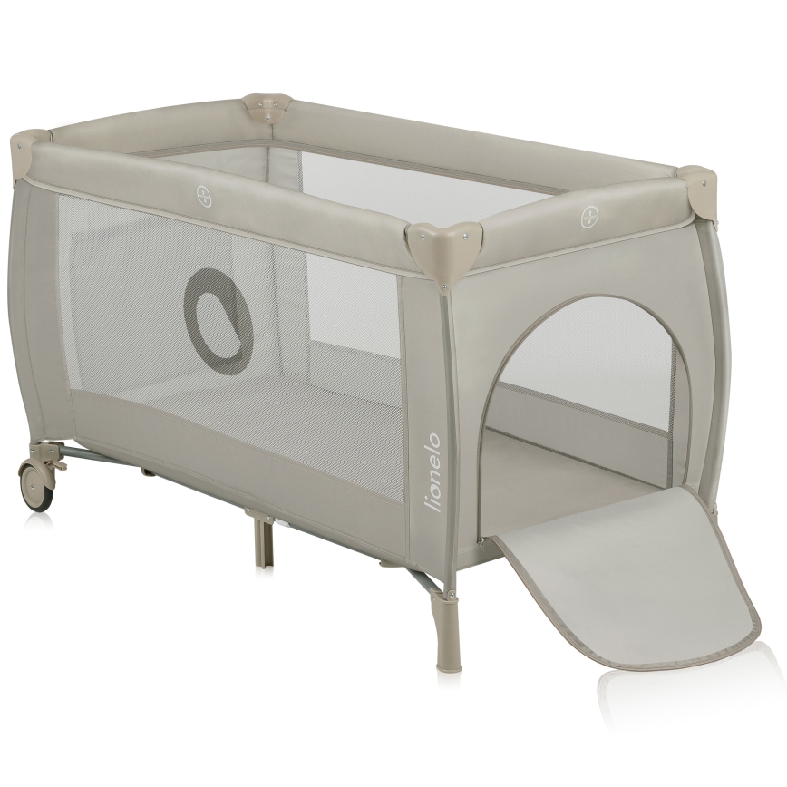 Lionelo - STEFI PLUS Travel Cot, Cappuccino Beige