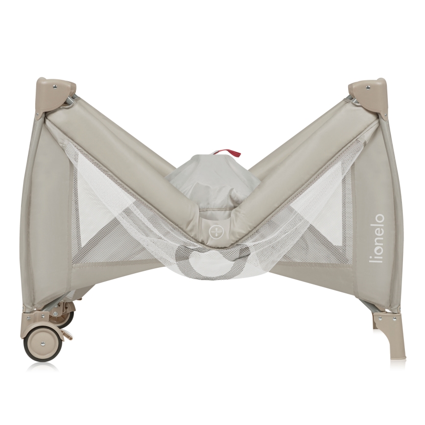 Lionelo - STEFI PLUS Travel Cot, Cappuccino Beige