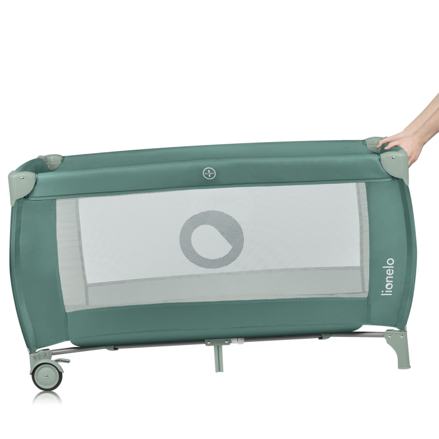 Lionelo - STEFI PLUS Travel Cot, Green Olive