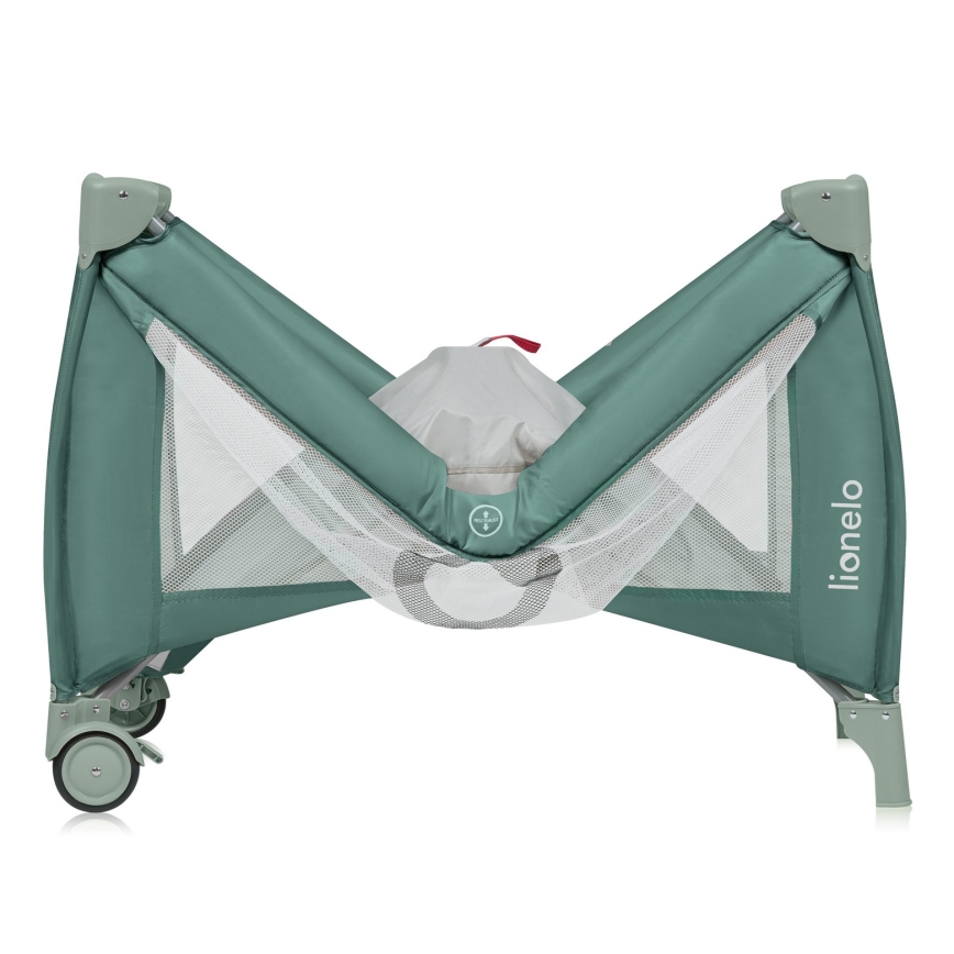 Lionelo - STEFI PLUS Travel Cot, Green Olive