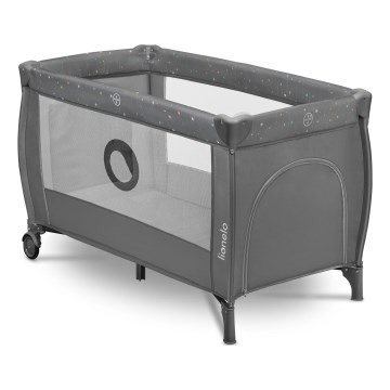 Lionelo - STEFI PLUS Travel Cot Grey Multicolor