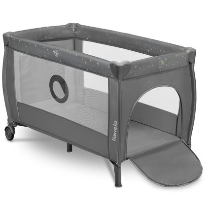 Lionelo - STEFI PLUS Travel Cot Grey Multicolor