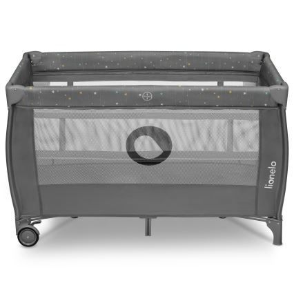 Lionelo - STEFI PLUS Travel Cot Grey Multicolor