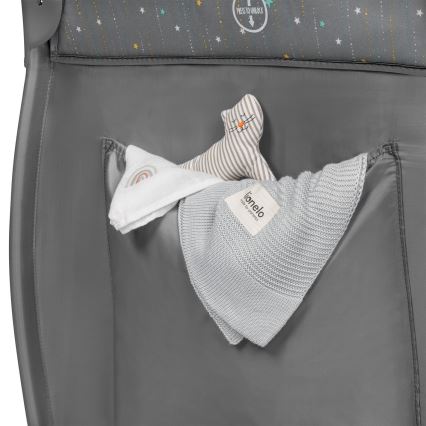 Lionelo - STEFI PLUS Travel Cot Grey Multicolor
