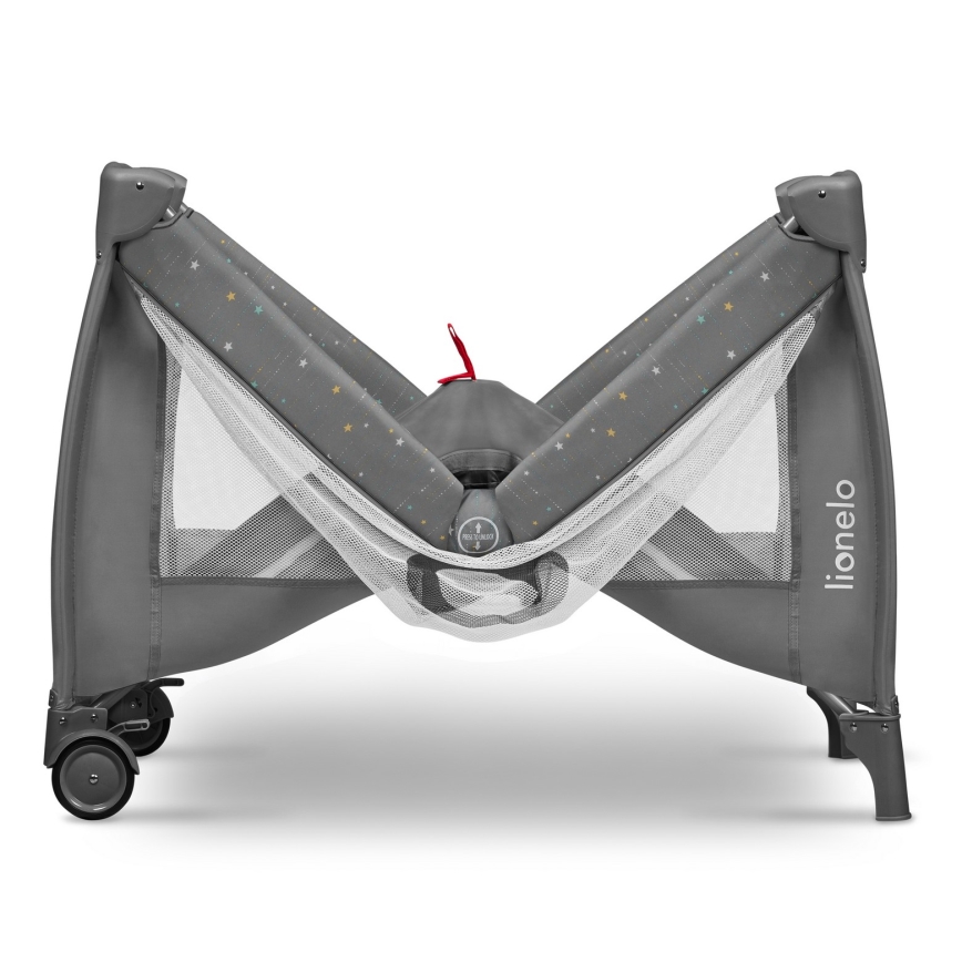 Lionelo - STEFI PLUS Travel Cot Grey Multicolor