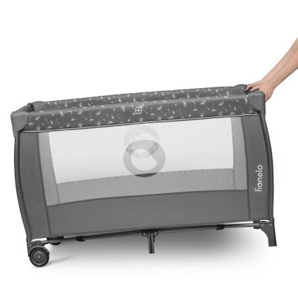Lionelo - STEFI PLUS Travel Cot Grey/White