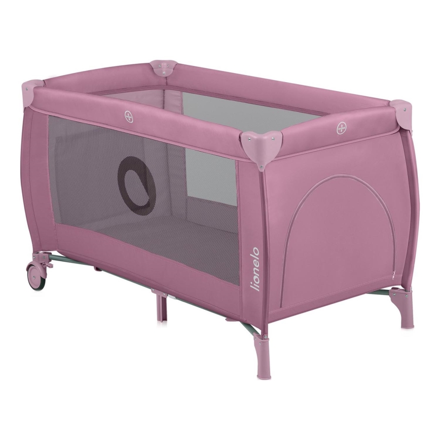 Lionelo - STEFI PLUS Travel Cot Pink Magnolia